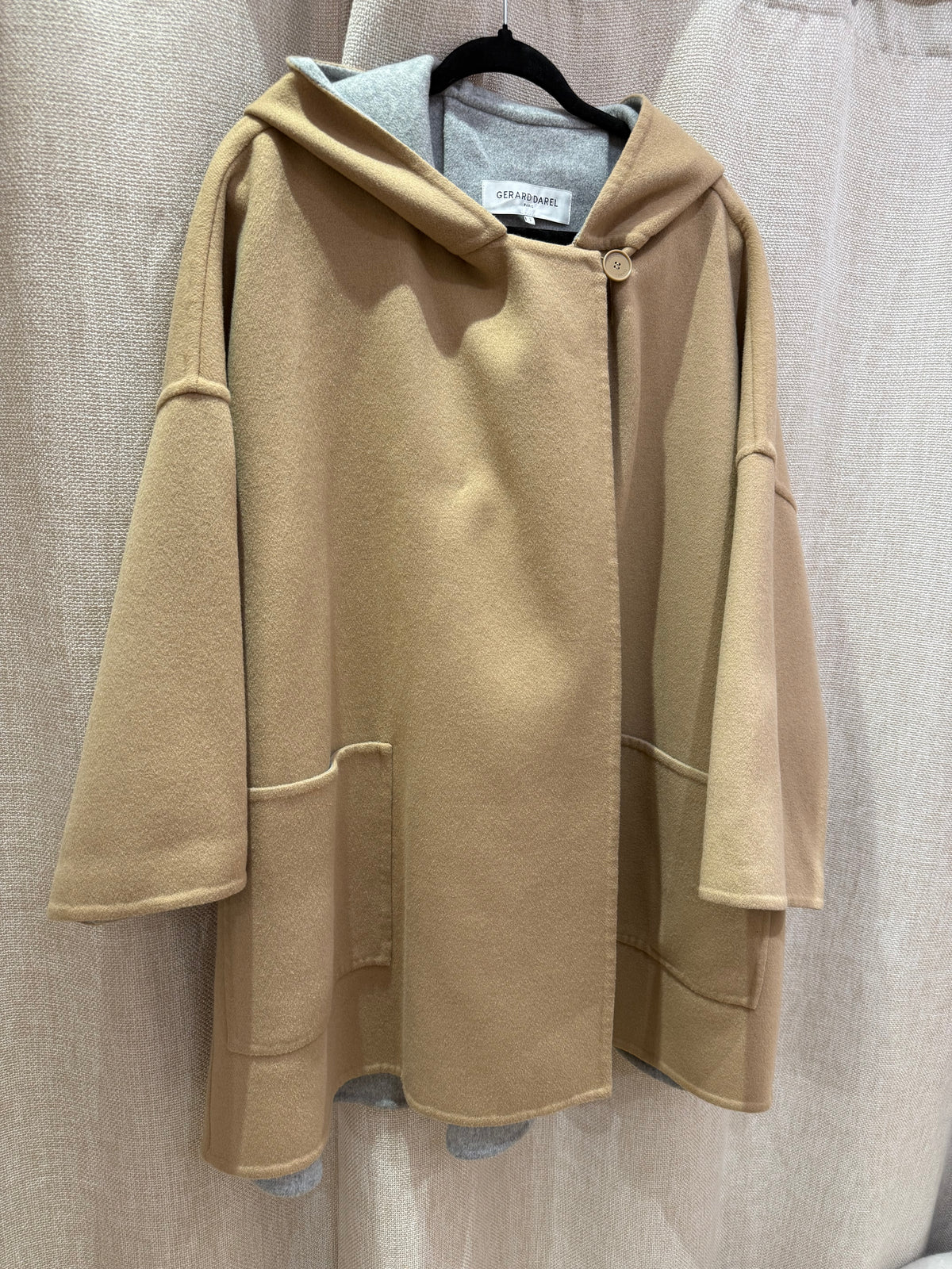 Manteau beige et gris Gérard Darel en laine T.M/L