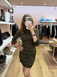 Robe noire et dorée à paillettes Maje T.36 01/09