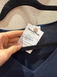 t-shirt bleu foncé weill bi -matière Taille L