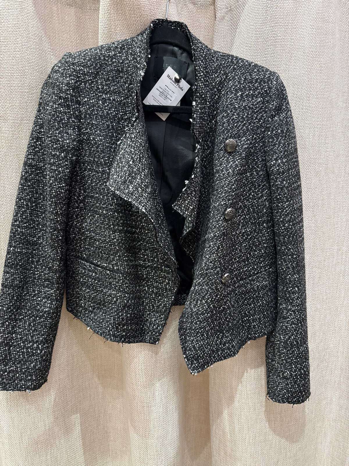 Veste tweed IKKS 14% laine T.38