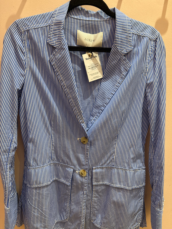 Veste rayures blanches bleu J.Crew T.M