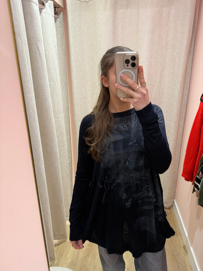 Pull bleu marine High Taille TM