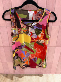 Débardeur rouge et violet Christian Lacroix T.XL