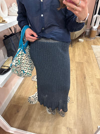 Jupe longue bleue brillante Ange T.S 26/05