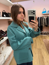 Manteau vert en laine - Max Mara - T.L 04/09