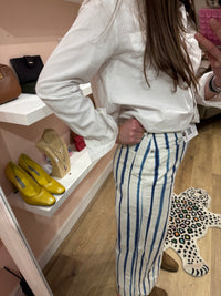 Pantalon ralph LaurenBlanc a rayures T.36