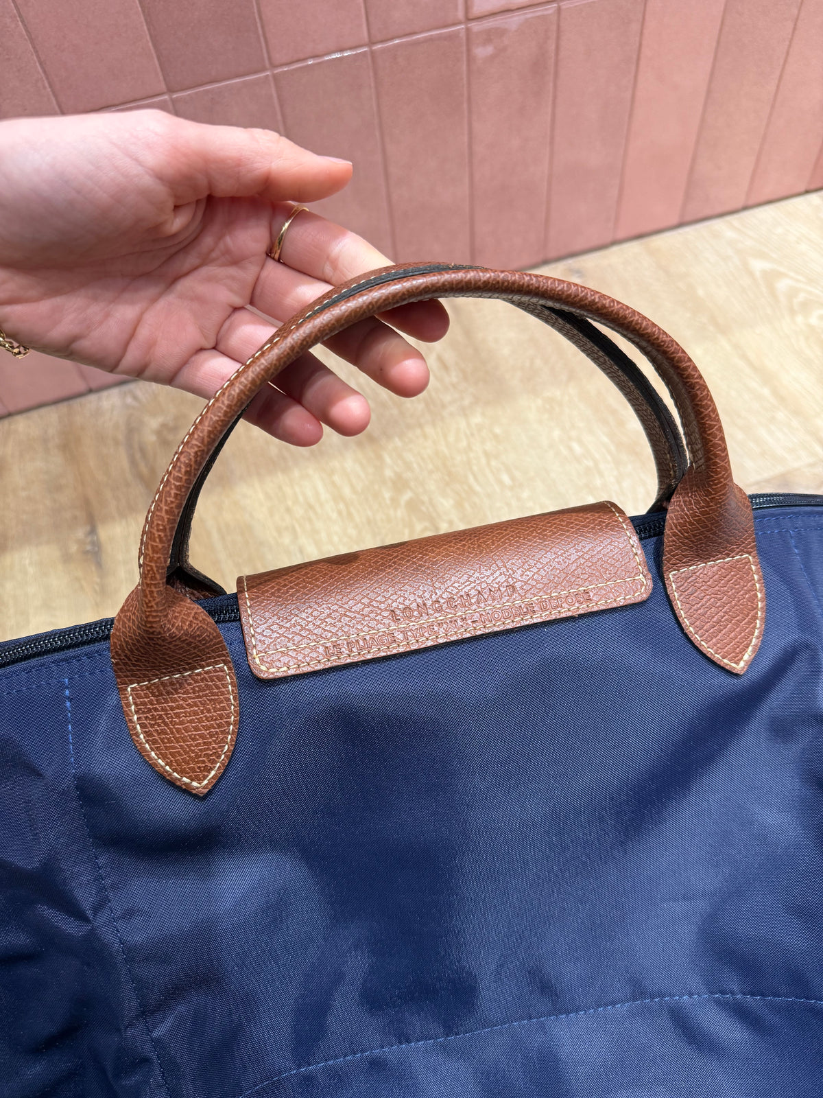 Sac bleu XL Longchamp Le Pliage