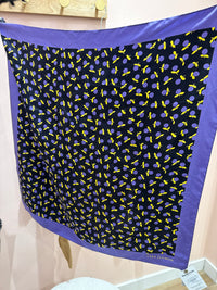 Foulard Tara Jarmon violet soie TU