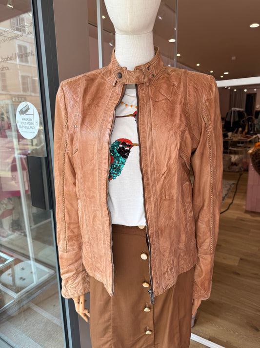 Veste en cuir salsa T.L