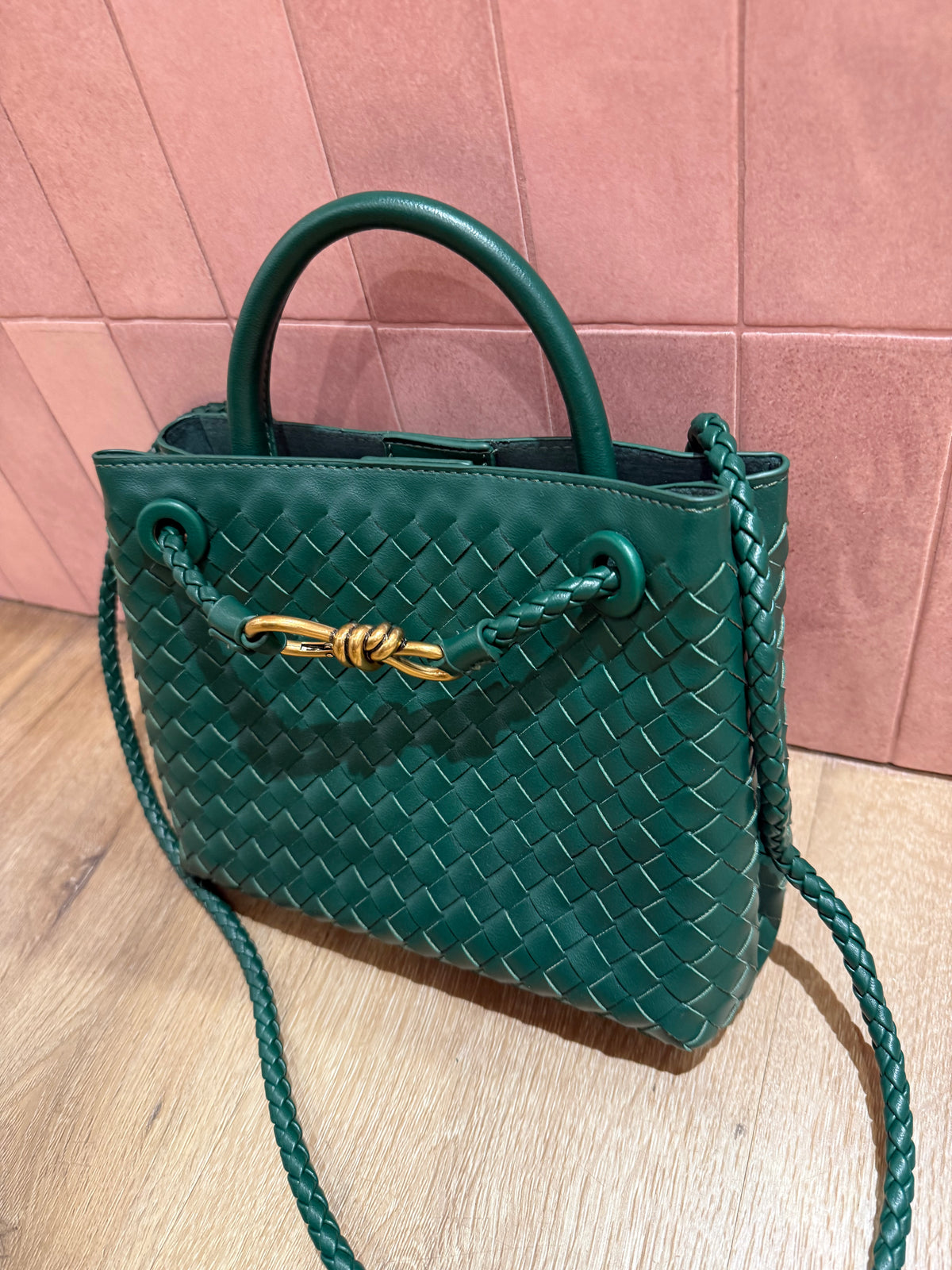 Sac vert tressé