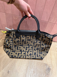 Sac Longchamp kaki noir pliage