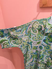 Robe coton Verte et bleue T.TU