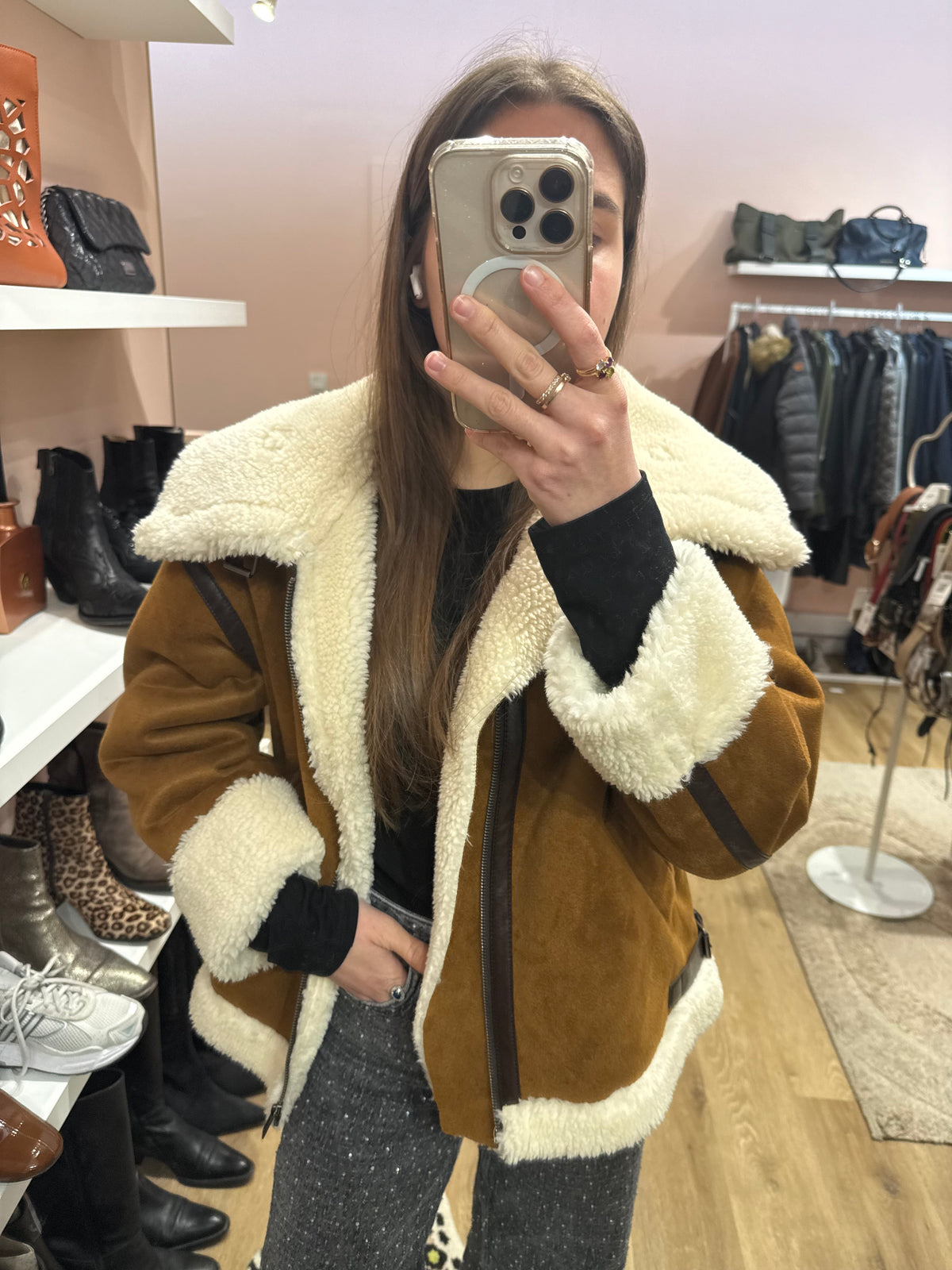 Veste style peau lainée La Fée Maraboutée T.42