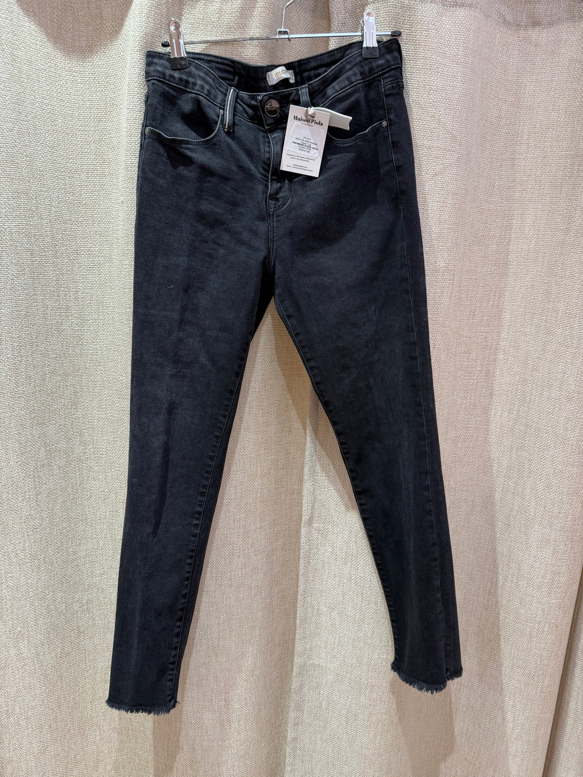 Jean noir chiné franges I.Slow T.36