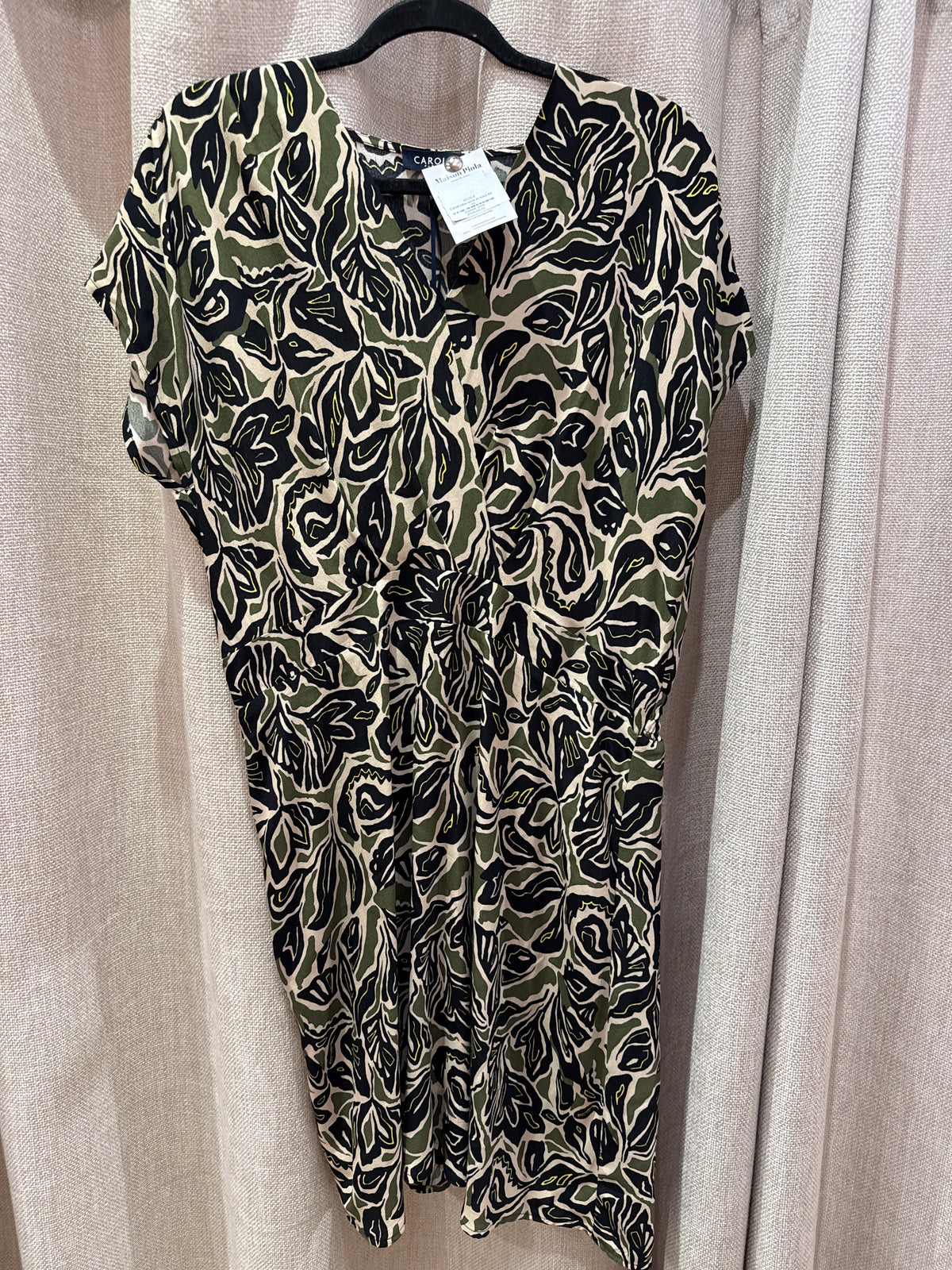 Caroll robe verte et noire 44