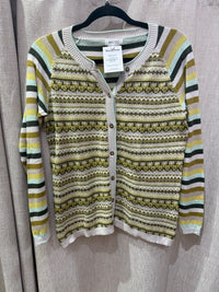 Pull jaune et beige White Stuff T.38