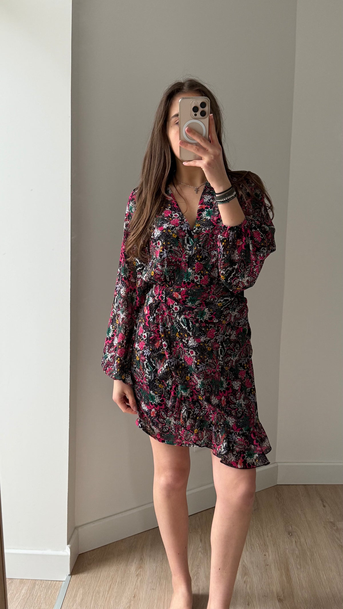 Robe noir et rose IKKS (T.34/36)