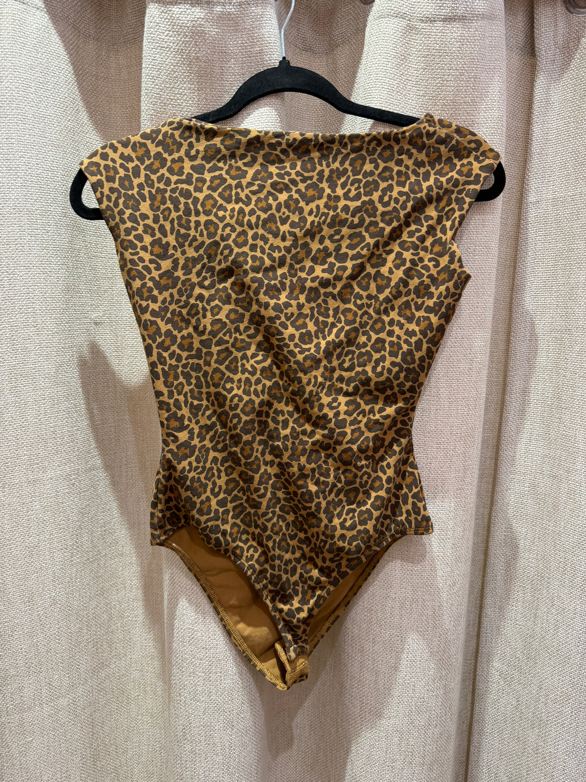 Body marron léopard Sézane T.XS