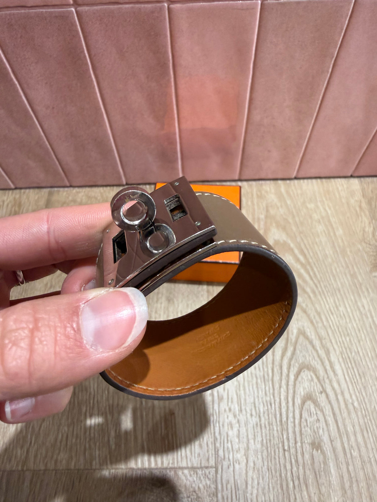 Bracelet Kelly Hermès étoupe