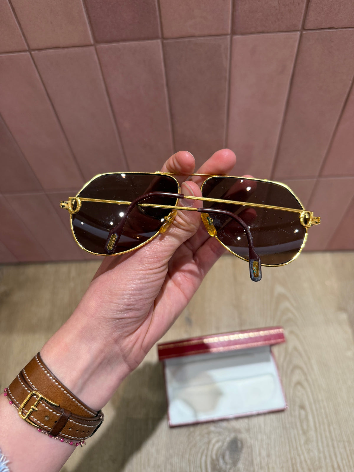 Lunettes cartier plaqué or