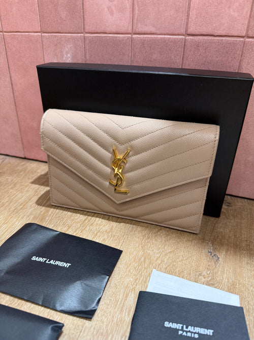 Sac Yves saint Lauren beige full set