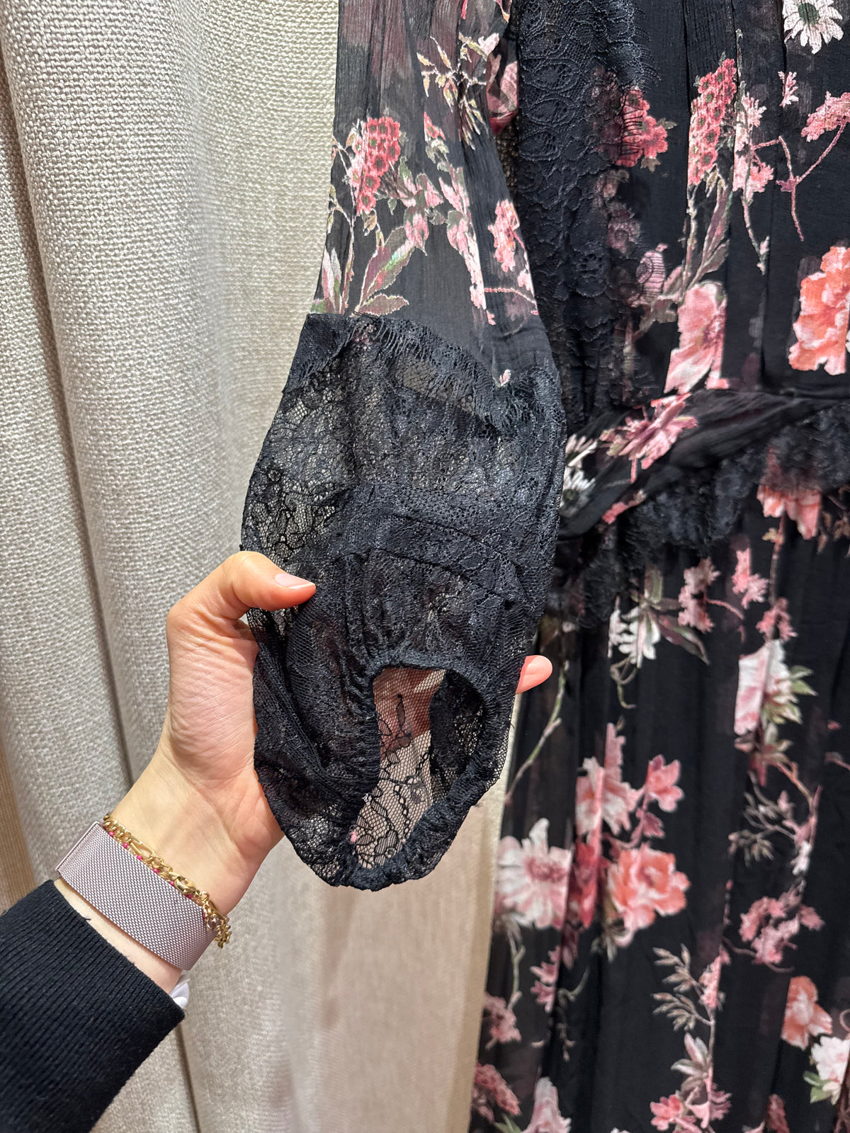 Robe The Kooples – Noir fleurs – T.XS/S