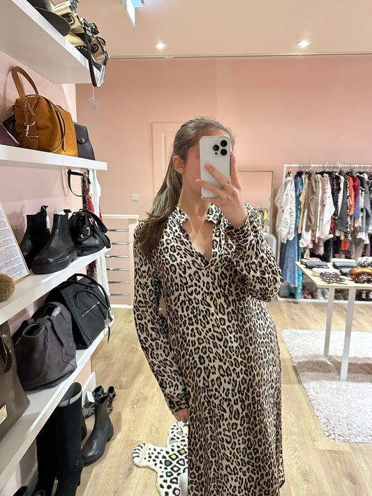 Robe longue léopard toupy T.M