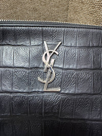 Pochette noire croco Saint Laurent 09/09