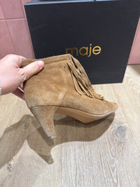 Bottines camel franges Maje T.38