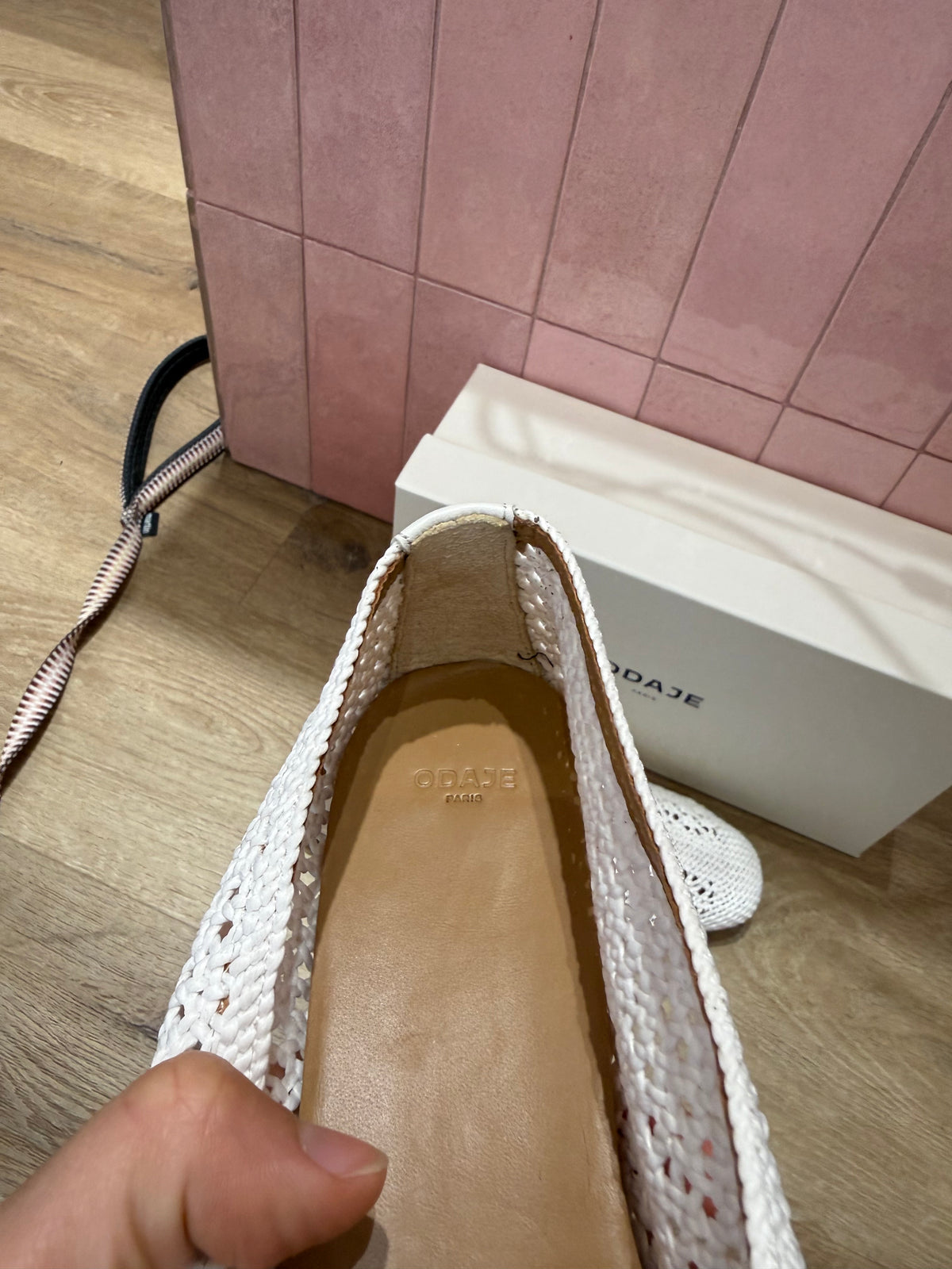 Ballerines blanches odaje T.38 10/07