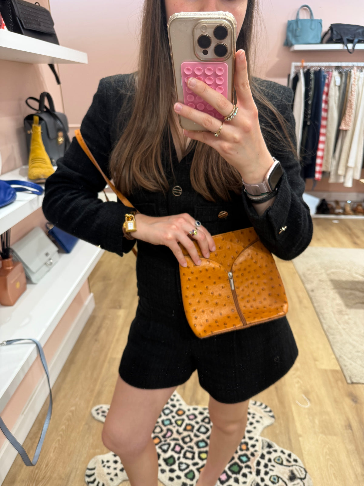 Sac cuir d’autruche 02/06
