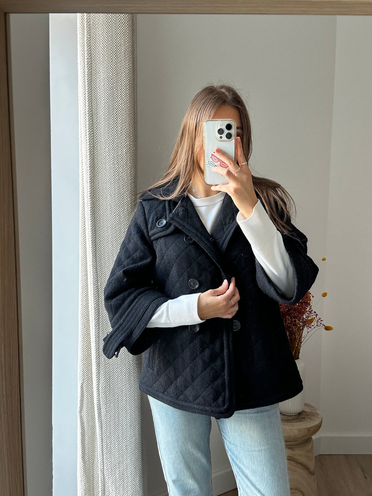 Veste noire burberry T.40 laine