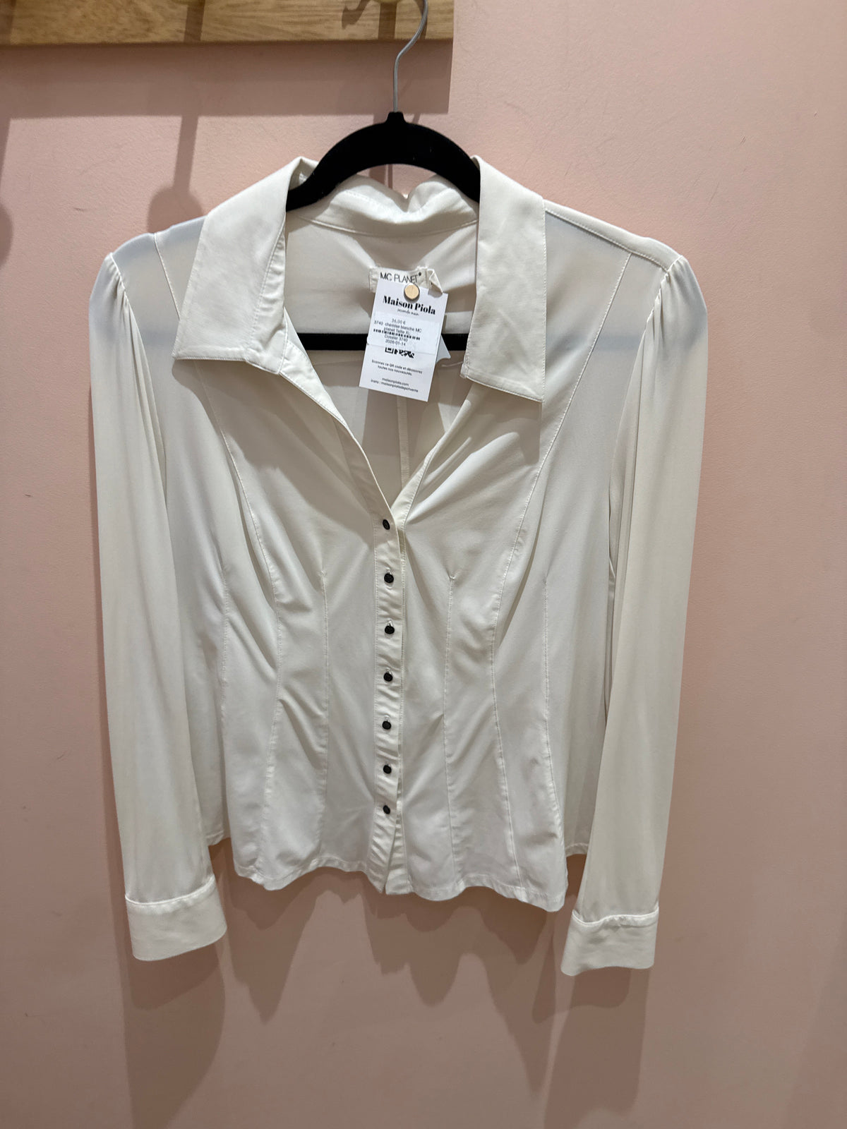 3740  chemise blanche MC planet Taille XL
