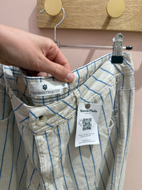 Pantalon Freeman T.42 beige et bleu