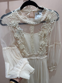 Robe dentelle beige transparente T.U