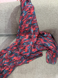 One Step - Foulard fin rouge/vert - TU