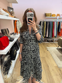 Robe longue noire et blanche Ba&sh T.S 07/08