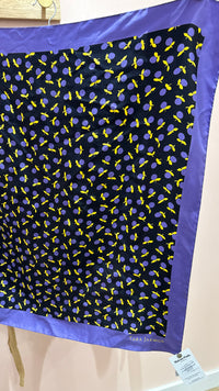 Foulard Tara Jarmon violet soie TU