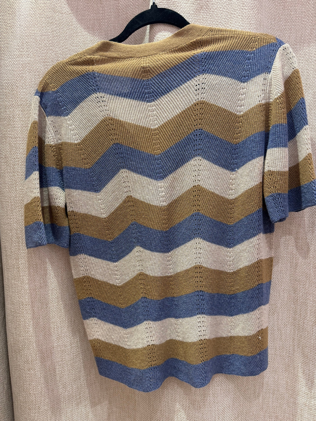 Gilet Gérard Darel bleu beige T.L