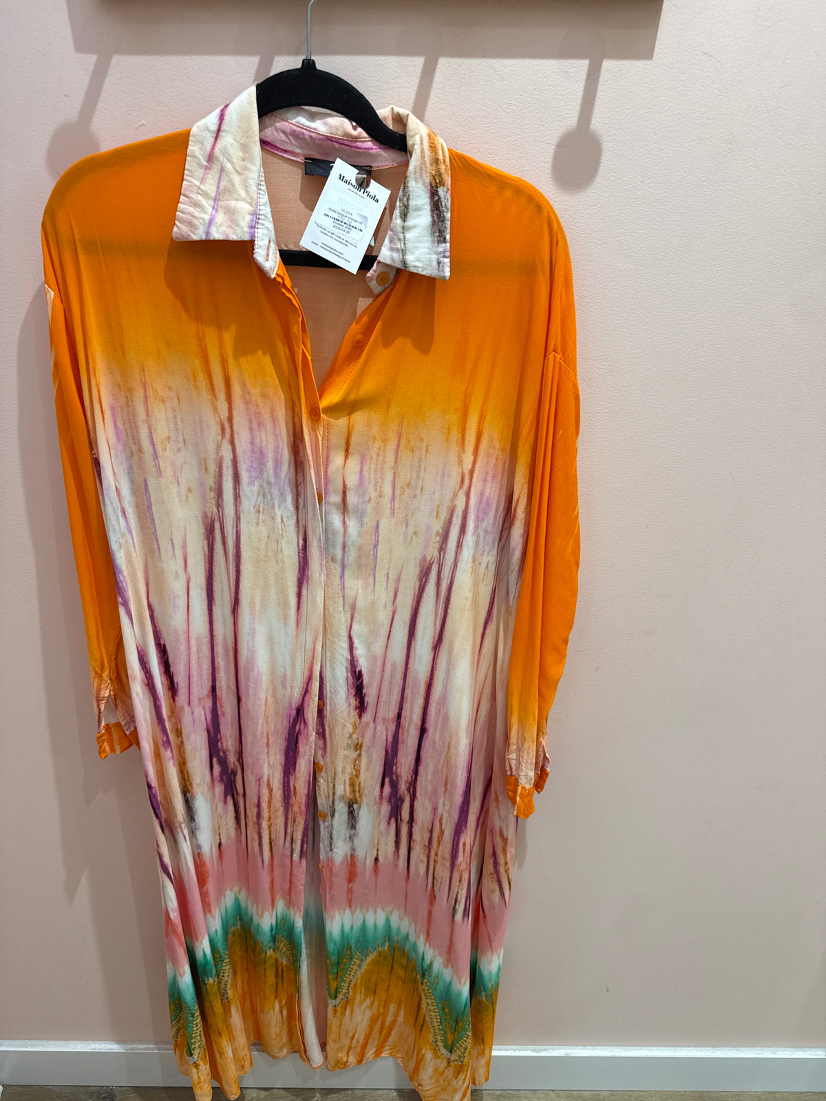 Robe longue orange T.U