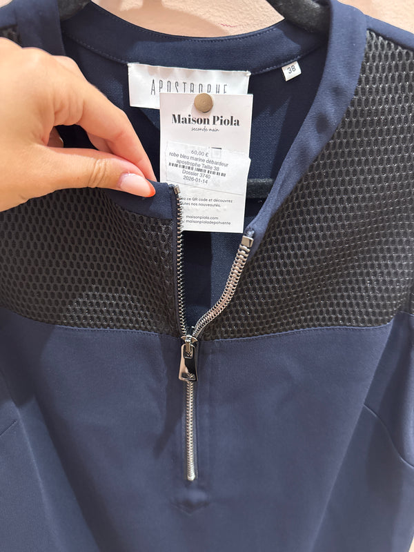 robe bleu marine débardeur apostrophe Taille 38