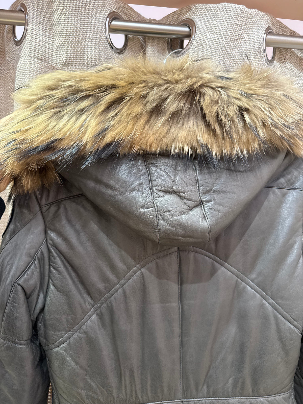 Manteau en cuir ventcouvert T.38