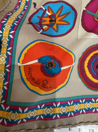 Foulars Hermès « belles du Mexique » Carré soie 42cm 23/06