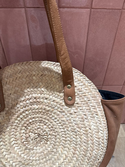 Sac beige et marron raphia 27/05