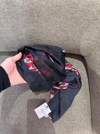 One Step - Foulard noir feuille bleue - TU