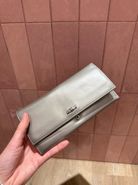 Portefeuille gris Longchamp