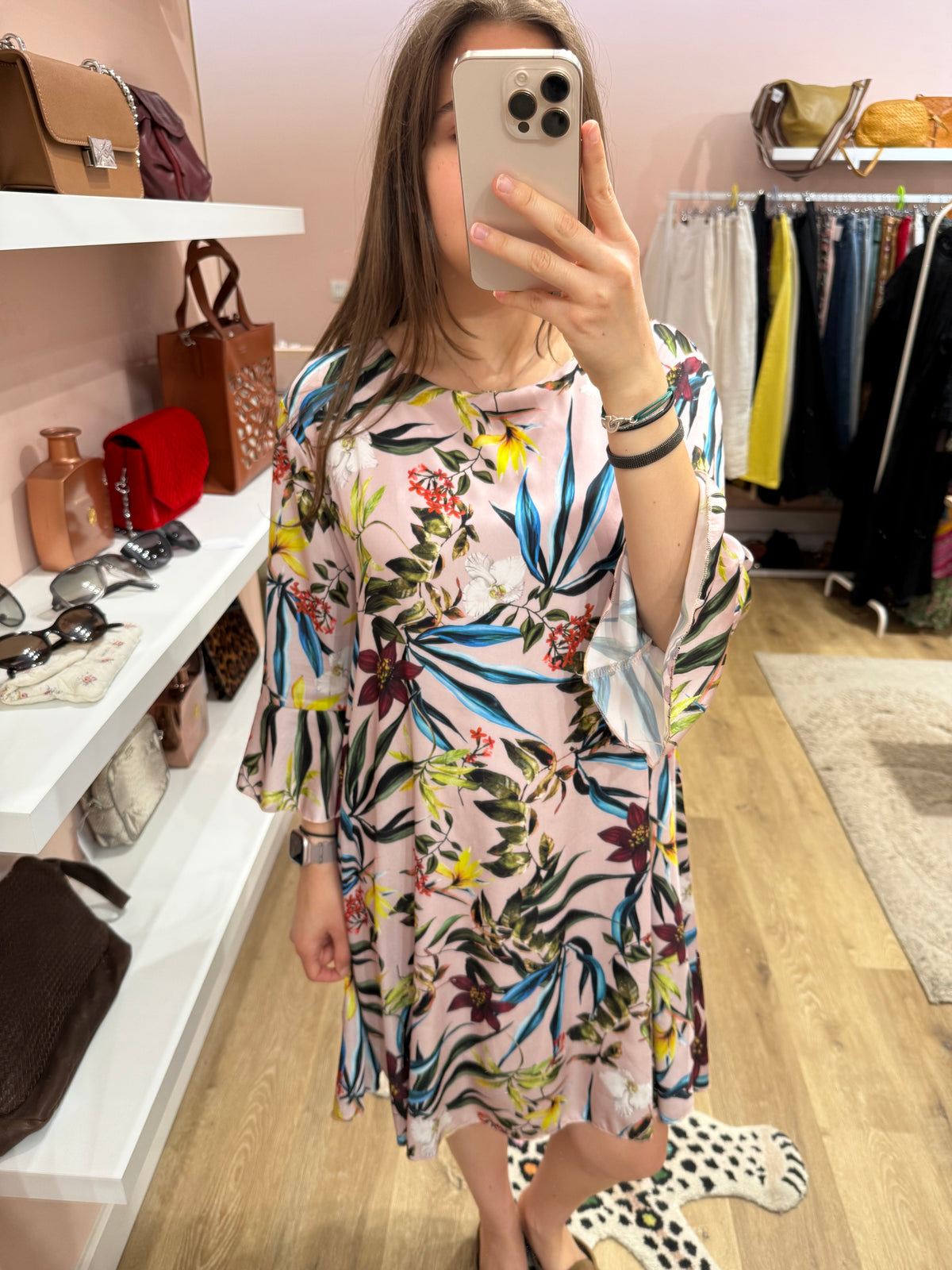 Robe La Fée Maraboutée rose et bleue T.46 12/07