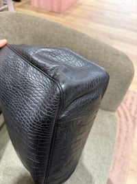 Sac cabas Longchamp noir effet croco 10/10