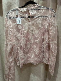 Maje Blouse rose en dentelle T.M 24/10