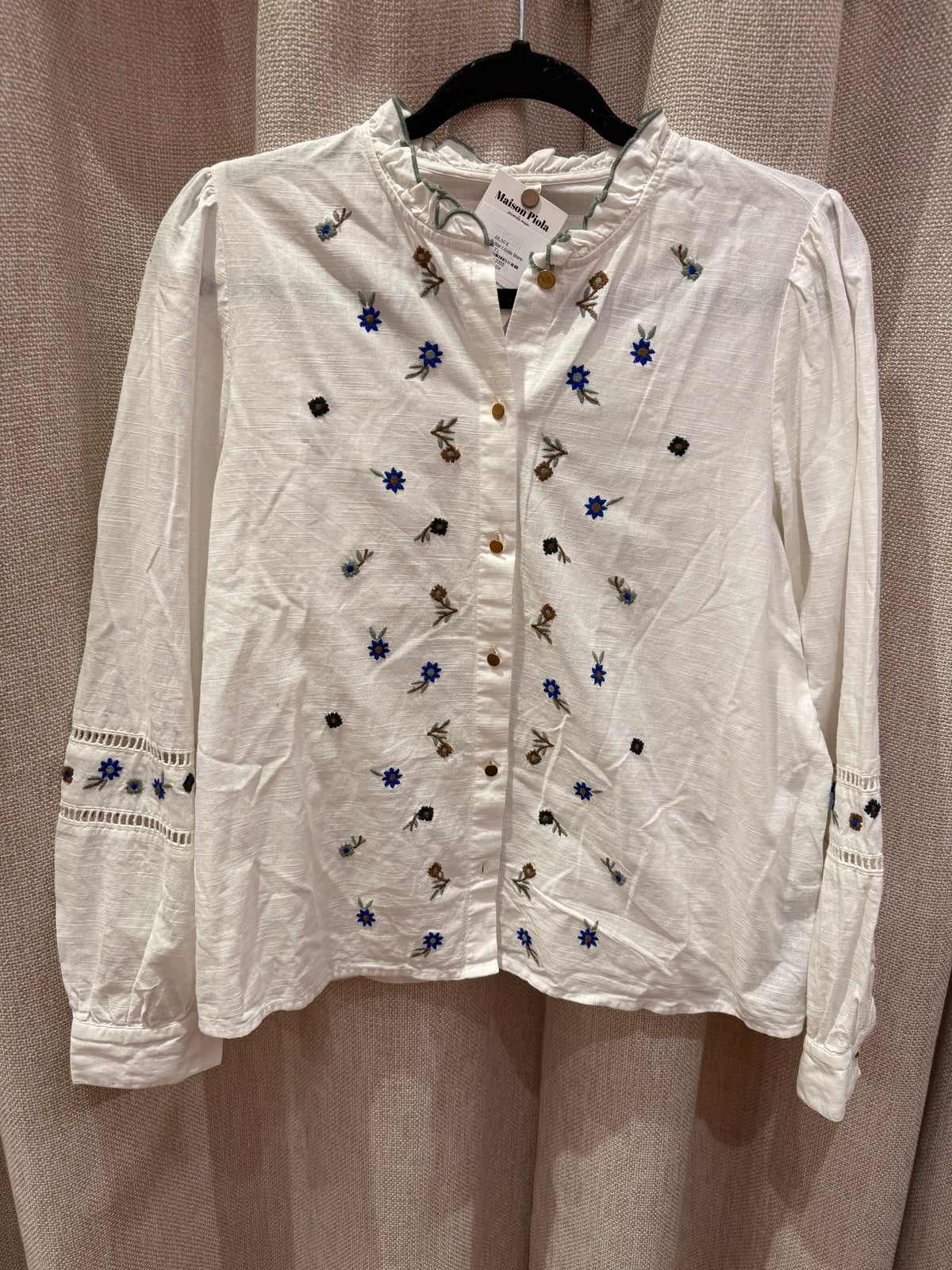 Blouse brodée I.code blanc T.L